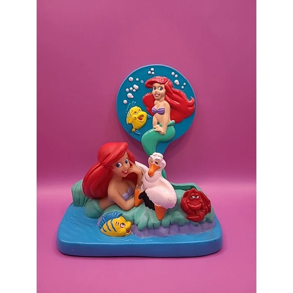 Vintage Little Mermaid 90s Lot Soap Dish Holder And Mirror